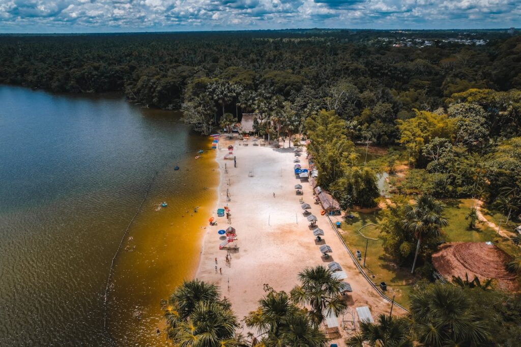 Beach at Laguna Quistococha in Peru